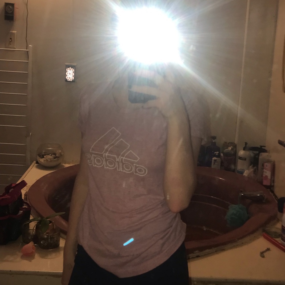 Adidas pink T shirt small